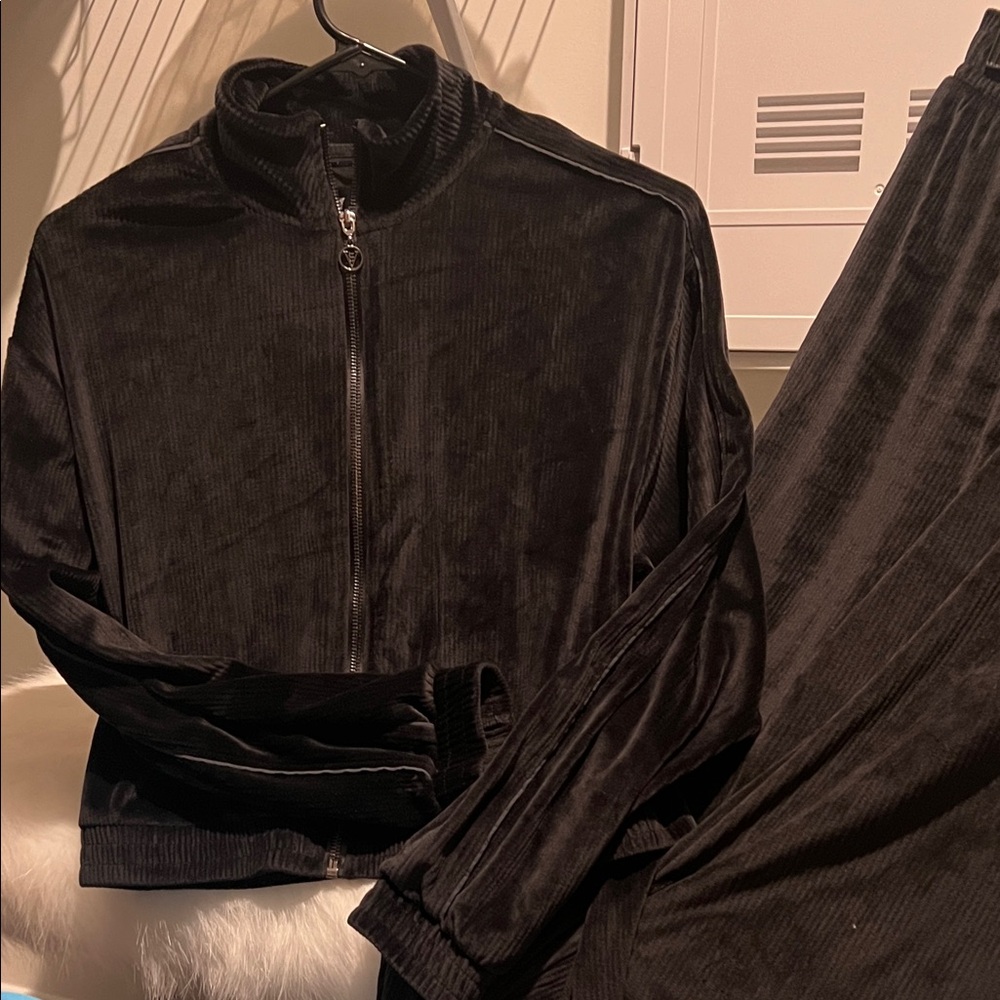 Victoria's Secret Black Velour Pantsuit